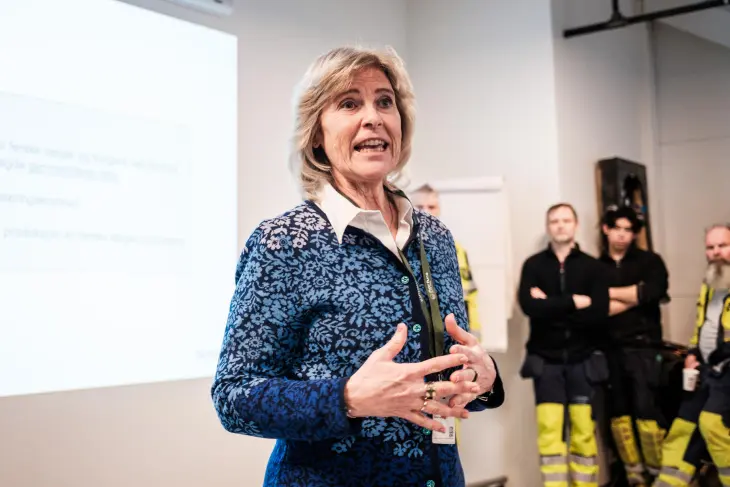 Konsernsjef Anne Marit Panengstuen ved Nortura Malvik. Foto: John Trygve Tollefsen, Nortura