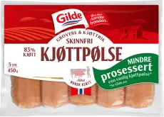 Gilde Grovere og kjøttrik skinnfri kjøttpølse