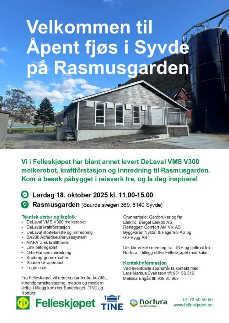 Invitasjon til fjøsåpning