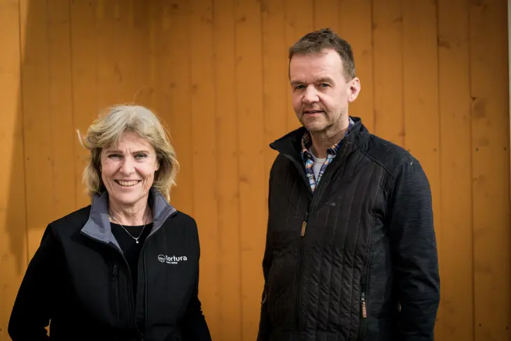 Konsernsjef Anne Marit Panengstuen og Norturas styreleder Johan Narum. Foto: John Trygve Tollefsen Konsernsjef Anne Marit Panengstuen og Norturas styreleder Johan Narum. Foto: John Trygve Tollefsen