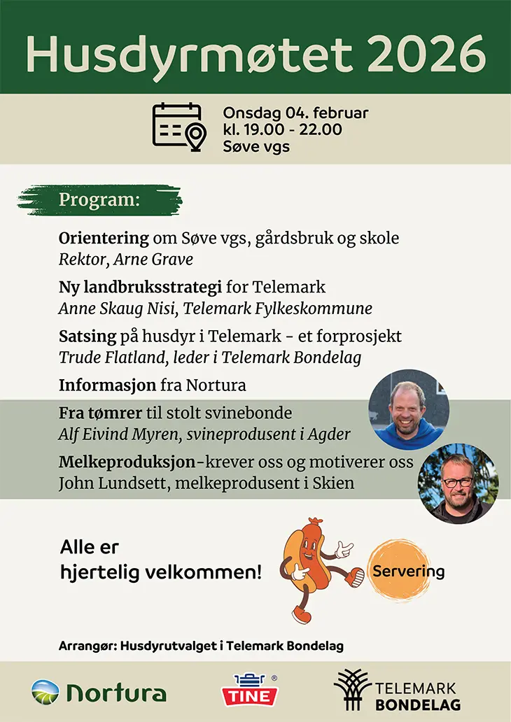 Husdyrmøtet 2026, invitasjon. Klikk for pdf.