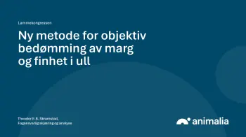 Nye metoder for objektiv bedømming av marg Theodor Enok Bakken Skramstad, pdf. 3 MB